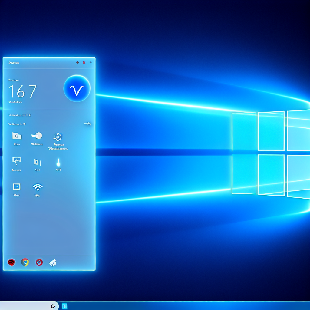 Windows 11 interface glowing on desktop.