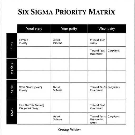Six Sigma Action Priority Matrix