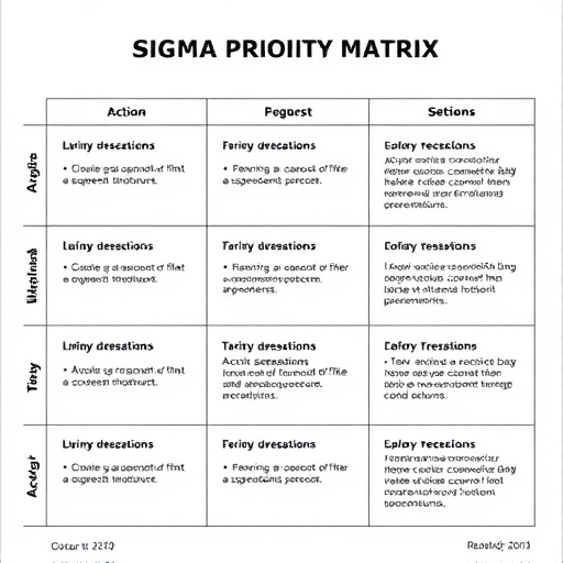 Six Sigma Action Priority Matrix