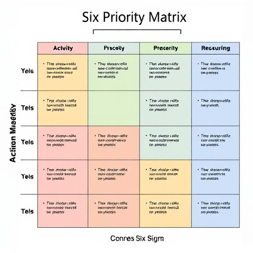 Six Sigma Action Priority Matrix