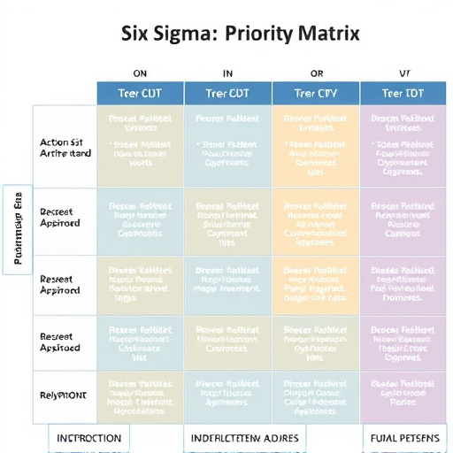 Six Sigma Action Priority Matrix