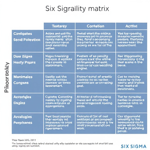 Six Sigma Action Priority Matrix