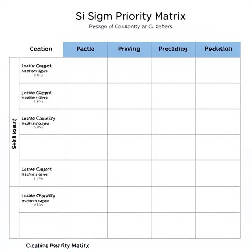 Six Sigma Action Priority Matrix