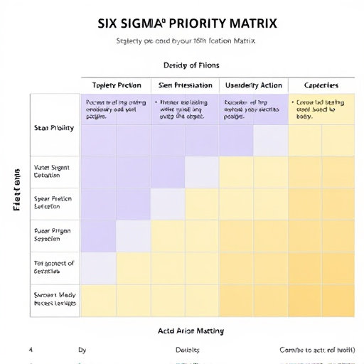 Six Sigma Action Priority Matrix