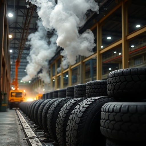 tyre pollution, air quality impact, factory emissions, VOCs, particulate matter, industrial pollution, health risks, rubber production, eco-friendly tyres, emission control