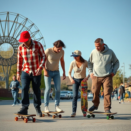 mature skateboarders