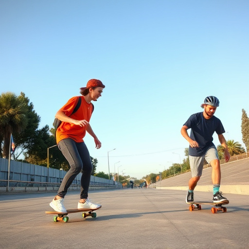 mature skateboarders