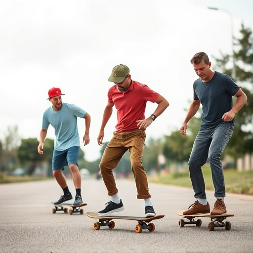 mature skateboarders