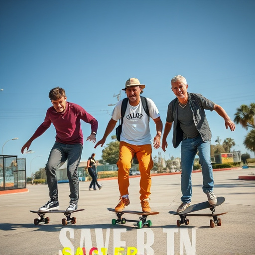 mature skateboarders