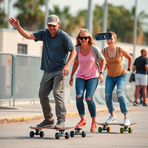 mature skateboarders