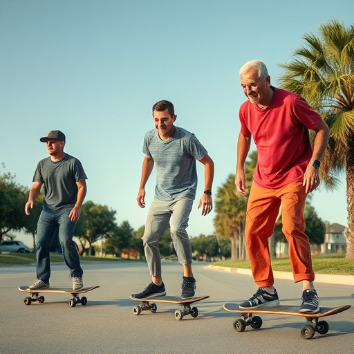 mature skateboarders
