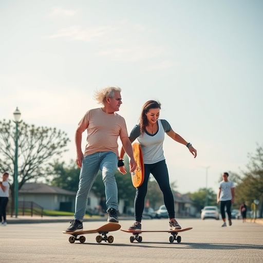 mature skateboarders