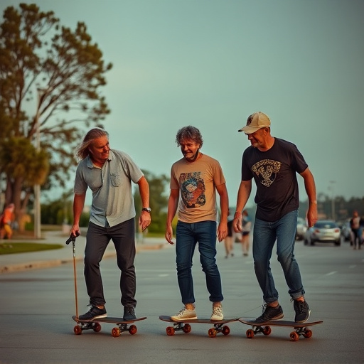 mature skateboarders