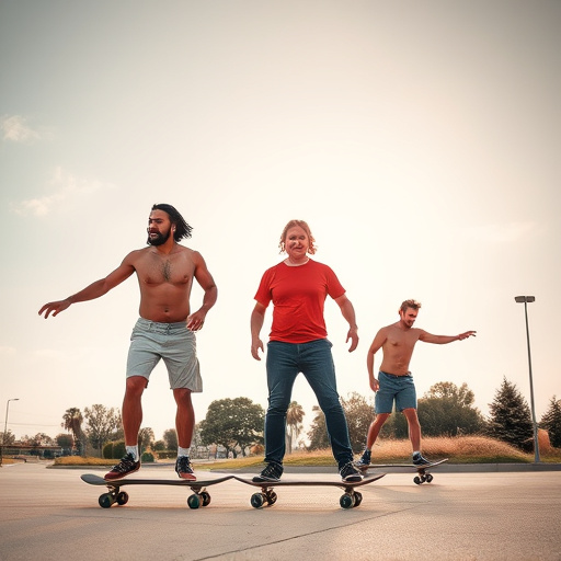 mature skateboarders