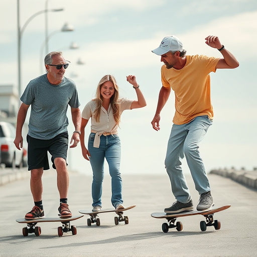mature skateboarders