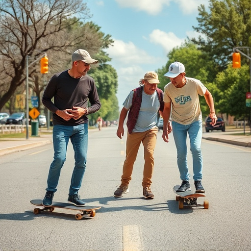 mature skateboarders