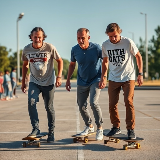 mature skateboarders