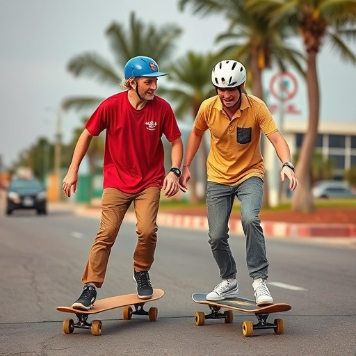 mature skateboarders