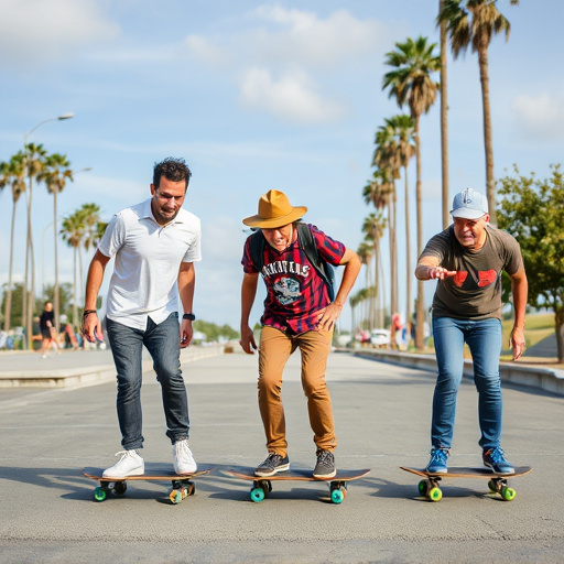 mature skateboarders