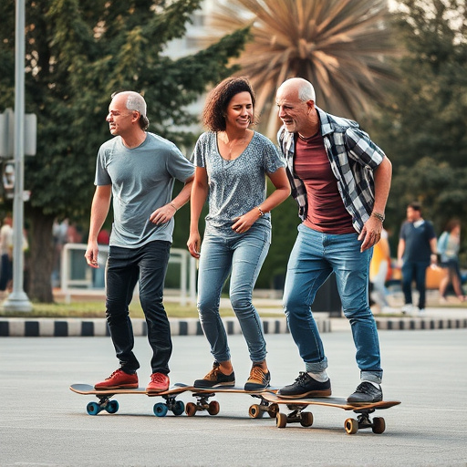 mature skateboarders