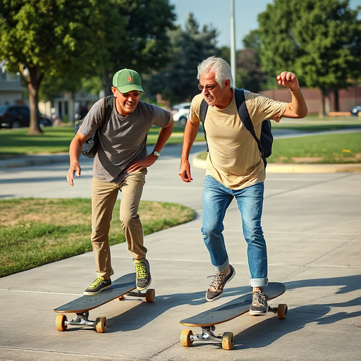 mature skateboarders