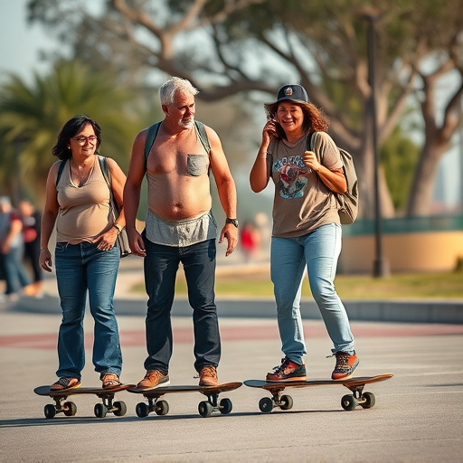 mature skateboarders