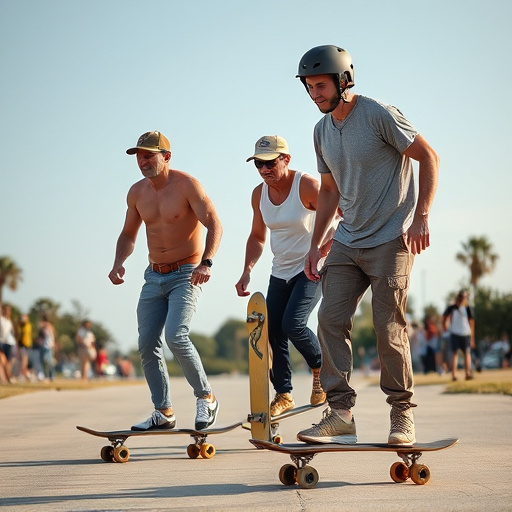 mature skateboarders
