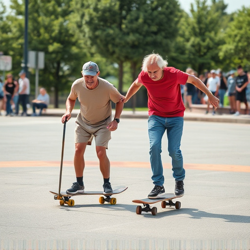 mature skateboarders