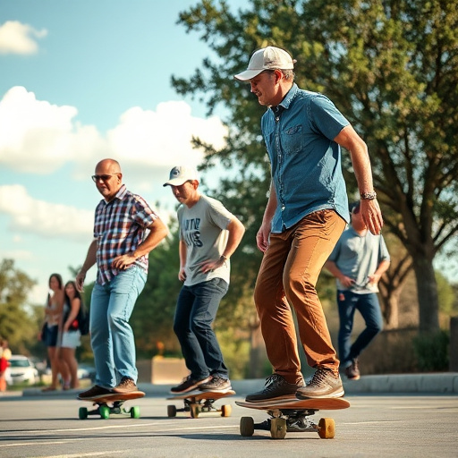 mature skateboarders
