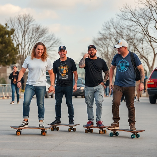 mature skateboarders