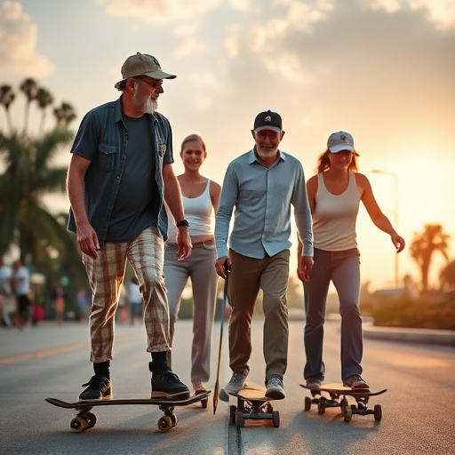 mature skateboarders