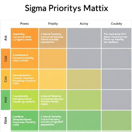 Six Sigma Action Priority Matrix