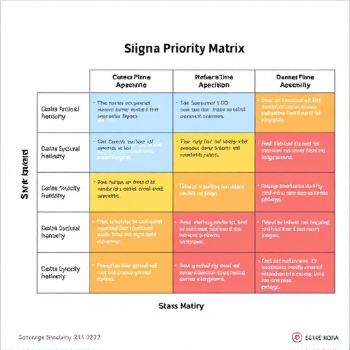 Six Sigma Action Priority Matrix