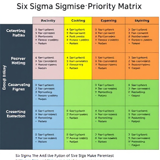 Six Sigma Action Priority Matrix