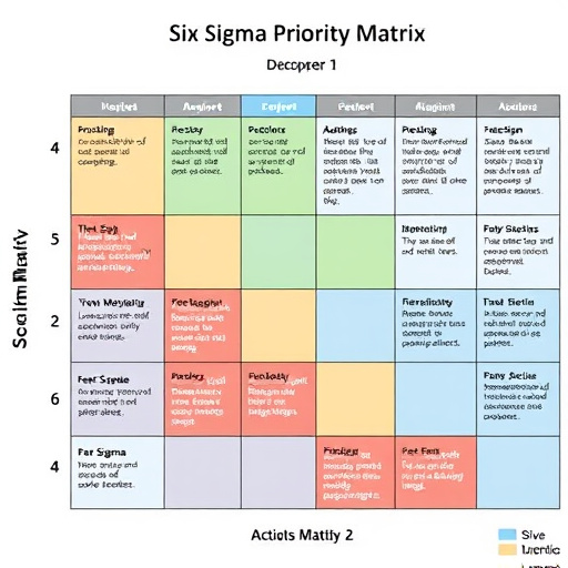 Six Sigma Action Priority Matrix
