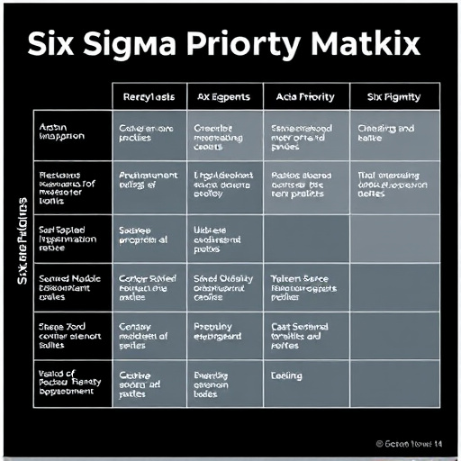 Six Sigma Action Priority Matrix