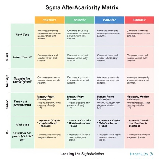 Six Sigma Action Priority Matrix