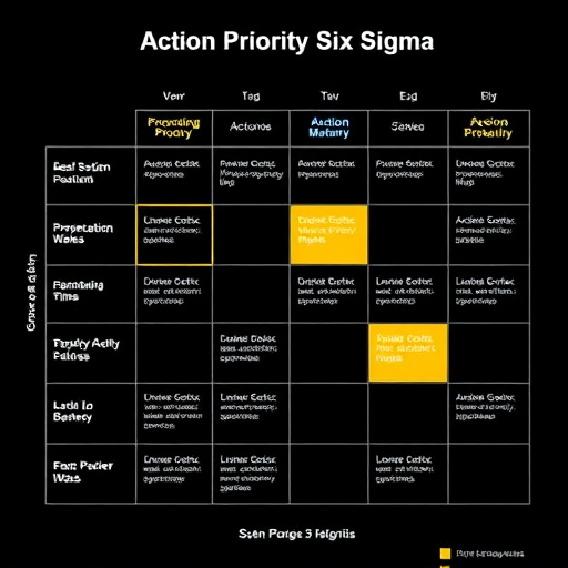 Six Sigma Action Priority Matrix