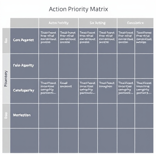 Six Sigma Action Priority Matrix