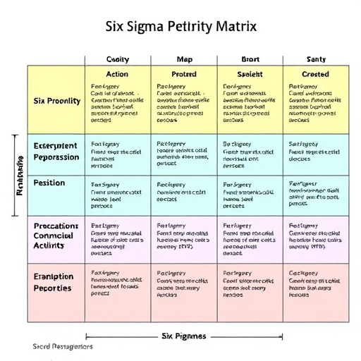 Six Sigma Action Priority Matrix