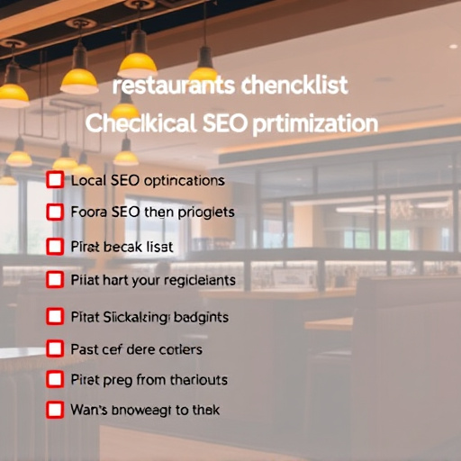 Local SEO optimization checklist for restaurants