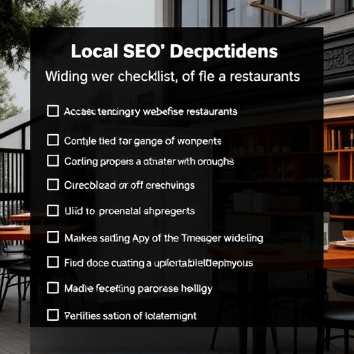 Local SEO optimization checklist for restaurants