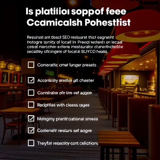 Local SEO optimization checklist for restaurants